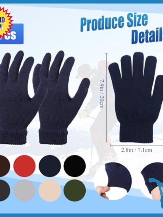 Winter Beanie Gloves Socks Set, Thermal Knitted Unisex Bulk Pack main image 6